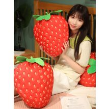 1Pcs Creative Cartoon Plush Strawberry Toy Cute Fruit Stuffed Plush Sofa Cushion Pillow Fun Sleeping Toy Gift