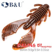 B&U Craws Garnelen Weicher Köder 90mm Geruch Mit Salz Silikon Künstliche Angelköder Jig Wobbler Bass Karpfen Pesca Angelgerät