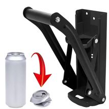 Frantocce per lattine per il riciclaggio Frantoio per lattine in metallo resistente da 16 once Frantoio per lattine di soda e birra montato a parete per il riciclaggio con apribottiglie