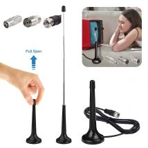 Antenne telescopiche FM ad alto guadagno con 3 adattatori Antenne FM DAB Antenna sostitutiva radio DAB da 75 Ohm per ricevitore stereo domestico