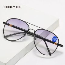 Occhiali da lettura bifocali alla moda occhiali da sole con lenti grigie sfumate Anti luce blu uomo donna che bloccano la pesca ipermetropia presbica