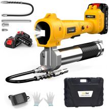 Kit pistola per grasso elettrica Taskstar con tubo flessibile da 39,4" Pistola per grasso a batteria da 10000 PSI con utensili elettrici a luce LED super luminosa