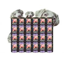 Karma mokra dla psa Rafi Królik Borówka Żurawina zestaw 24x800g