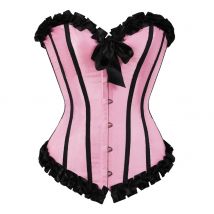 Vintage Korsett Top Gothic Korsett Steampunk Bustier Schnürung Corsage Bogen ohne Knochen Korsett Dessous Karneval Urlaub Party Club Kostüm