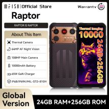 IIIF150 Raptor Rugged Smartphone Wärmebildkamera 6,8'' FHD 120 Hz 10000 mAh 12 GB RAM 256 GB ROM 108 MP Ultradünn Robust Android 13