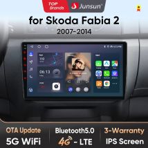 Junsun AI 4G LTE Drahtlose CarPlay Android Auto Auto Radio Für Skoda Fabia 2 2007 2008 2009 2010 2011-2014 GPS Navi BT DSP RDS FM