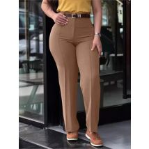 Women's Pants Spring Autumn High Waist Straight Leg Work Pants New Fashion  Solid Long Pants Slim Fit Elegant Pants Female