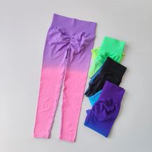 Graduale miele pesca Hip vita alta Fitness Legging addome restringimento Hip sollevamento pantaloni Yoga corsa allenamento elastico Sport stretto