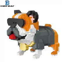 Wusste gebaut Hund Modell Mikro Mini Bausteine Kinder montieren Spielzeug oder Anfänger niedlichen Bulldogge Hughes Shiba Inu Haustier Stil Ziegel