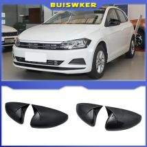 Rückspiegel Abdeckung Für Volkswagen Für VW Polo Mk6 AW GTI 2018-2021 OX Horn Auto Kappen Shell Trim Carbon faser Look Außen