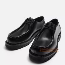 Derby-Schuhe mit dicken Sohlen, Herrenschuhe, Designer, stilvolle Schnür-Freizeitschuhe, verschleißfeste Marke, trendige handgefertigte Herrenschuhe