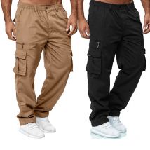 2024 Men's Cargo Pants Casual Multi Pockets Military Tactical Pants Male Outwear Loose Straight slacks Long Trousers Plus size