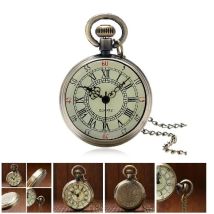 Pocket Watches Personalisierte Halskette Kette Uhren Geschenk zum Geburtstag Jubiläum Männer Frauen Vintage Pocket Watch mit Kette