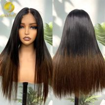 2x6 HD Bone Straight 1BT4 Schokoladenbraune Double Drawn Perücken aus Rohem Vietnamesischem Echthaar Natürliche Bob-Perücken für Frauen