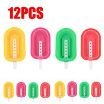 4/8/12PCS Ice Cream Silicone Mold Summer DIY Popsicle Molds Freezer Juice Cream Molds Ice Pop Maker Ice Cube Tray Kitchen Tool