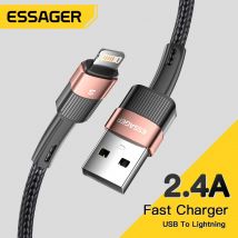 Essager Cavo USB di ricarica rapida per iPhone 11 12 13 Pro Max Mini Xs Xr X SE 8 7 6 Plus 6s 5 5s 2.4A Cavo per cavo di ricarica iPhone
