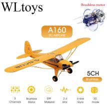 Vendita calda RC Aereo RTF 2.4G Motore Brushless 3D/6G Aereo di Controllo Remoto Wltoys A160 Aggiornato J3-CUB Pronto per Volare
