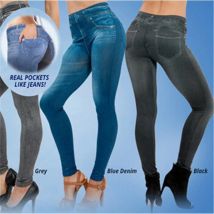 Leggings da donna Jean Pantaloni fitness Vita alta Leggings da palestra Alta elasticità Sollevamento fianchi Moda Slim Running Ciclismo Collant da yoga