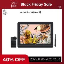 XPPen Artist Pro 16 (Gen 2) Tablet graficzny Monitor 16-calowy wyświetlacz do rysowania 16K Poziomy ciśnienia Rozdzielczość 2,5K Windows Android