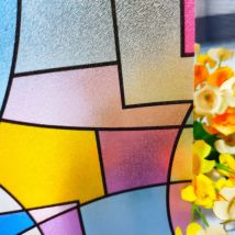 Statischer Frisch halte fenster folien kreis und quadratischer UV-Schutz in mehreren Größen