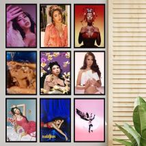 Sänger Kali Uchis DIY Sticky Poster Whitepaper Drucke Poster Kunstwerk Vintage Dekorative Malerei