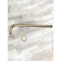 Retro Antique Brass Shower Head Extension Pipe - 12" Long wall cover - Shower Arm Bathroom Accessory (Standard 1/2") msh104