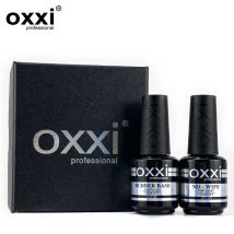 OXXI-capa Base de goma profesional, esmalte de uñas semipermanente, sin necesidad de limpiar, capa superior brillante, Juego de 2 piezas, 15ml