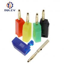 2 mm stapelbarer Bananenstecker, vergoldetes Kupfer, Mini-Stecker mit 2 mm Buchse, geschweißt/gelötet, 30 V/10 A