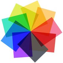 9Pcs Gel Light Filter correzione del colore colorato overlay Film Lighting Gel Filter per Film,Video, foto, palcoscenico (multicolore)