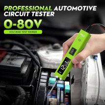 Tester di circuiti automobilistici con indicatore di polarità, tester di tensione CC 0-80 V Tester di cortocircuito per attivazione componenti