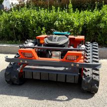 Maßgeschneiderter Mini-Automatischer kleiner selbstfahrender Raupenrasenmäher mit kleiner Fernbedienung im Fabrikverkauf