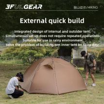 3F UL Gear Taiji3 Ultraleichtes Zelt 3/4 Saison Tragbares Rucksackzelt für mehrere Personen Doppelschichtzelt für Camping, Klettern