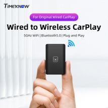 TIMEKNOW Neuer kabelloser CarPlay Android Auto Wireless Adapter Smart Mini Box Plug and Play BT WiFi Fast Connect