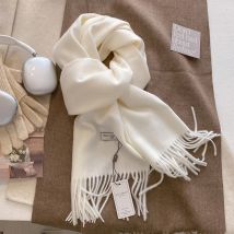 Luxus Winter Wolle Schal Frauen Kaschmir Warme Pashmina Marke Foulard Weibliche Schals Wraps Dicke Weiche Bufanda Schals Stola 2024