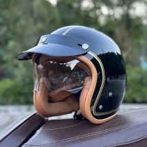 DOT Stilvoller, bequemer, leichter Jethelm für Damen und Herren. Hochwertiger Motorradhelm mit integrierter Linse
