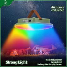 MOSLIGHTING Lanterna da campeggio ricaricabile APP mobile Connect Smart Tenda Luce Torcia da pesca Manutenzione notturna Illuminazione LED