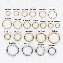 6-16mm Edelstahl Nasenringe Damen Herren Scharniersegment Nasenring Septum Clicker Lip Helix Ohrring Hoop Körperschmuck 12-20G
