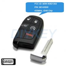 5 Tasten OEM Smart Remote Autoschlüsselanhänger 433 MHz ID46 Chip für Jeep Grand Cherokee 2014–2022 P/N: 68143505 FCC ID: M3N-40821302