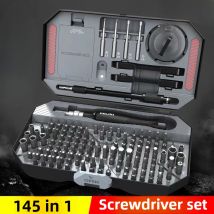 DELIXI 145-in-1 Schraubendreher-Set Präzisions-Magnetschraubendreher-Bits Kabelloser Handschraubendreher Tragbares Reparatur-Werkzeugset