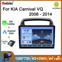 Reproductor de vídeo Multimedia de Radio para coche Android 14 2Din para KIA Carnival VQ 2006 - 2014 Carplay navegación GPS unidad principal estéreo 4G DSP