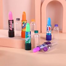 6Pcs Feuchtigkeitsspendende Lippenbalsam Farbwechsel Lippenbalsam Nette Kawaii Lippen Pflege Make-Up Soda Geschmack Mädchen Party Supplies