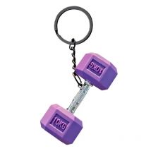For Fitness Enthusiasts Gym Dumbbell Keychain Fashion 3D PVC Dumbbell Keyring Car Key Wallet Backpack Pendant Creative Gifts