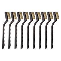 SI FANG 9-teiliges 7-Zoll-Kupferdraht-Handbürsten-Set für die Entfernung von Metallrost, Peeling, Reinigung, Wartung, manuelles Werkzeugset
