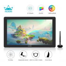 HUION Kamvas 22 Plus QLED Grafiktablett-Monitor Zeichenbildschirm 21,5 Zoll Art Pen Display 140 % sRGB