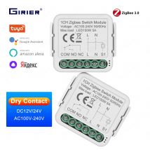 GIRIER Tuya Smart ZigBee Switch Modulo 5A Contatto a secco Interruttore universale Relè DC 12/24V AC