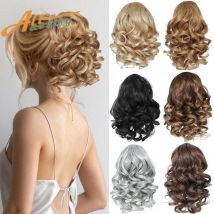 Kurze, lockige Pferdeschwanz-Extensions mit Kordelzug, synthetische Clip-in-Haarverlängerungen, elegant für den täglichen Gebrauch für Frauen