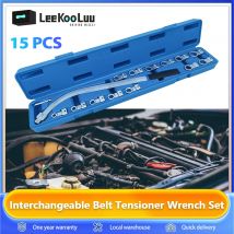 Klucz do regulacji napinacza paska klinowego, 15 sztuk, narzędzie do regulacji napinacza, przedłużka klucza, narzędzie warsztatowe, 12-19 mm
