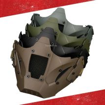 Airsoft Halbgesichtsmaske, atmungsaktiver Stahlgeflecht-Schutz, Paintball-Gesichtsmasken, taktische Kampf-Wargame-Helmmaske für FAST-Helm
