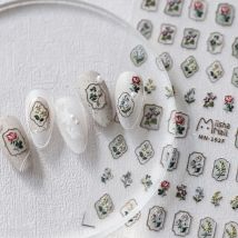 1 Stück 5d niedlichen Blume Foto rahmen Nagel aufkleber hochwertige weiche geprägte Nail Art Dekoration Aufkleber niedlichen Nail Art Aufkleber