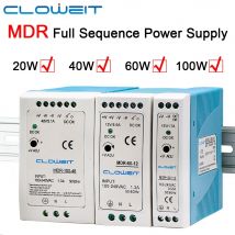5V 12V 24V 48V Alimentazione MDR-20W 60W 100W Industriale Mini AC/DC Su Guida Din Interruttore di Alimentazione Uscita Singola Commutazione